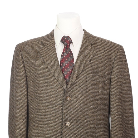 Jack Victor Lanzawood Brown Tweed Wool Sport Coat